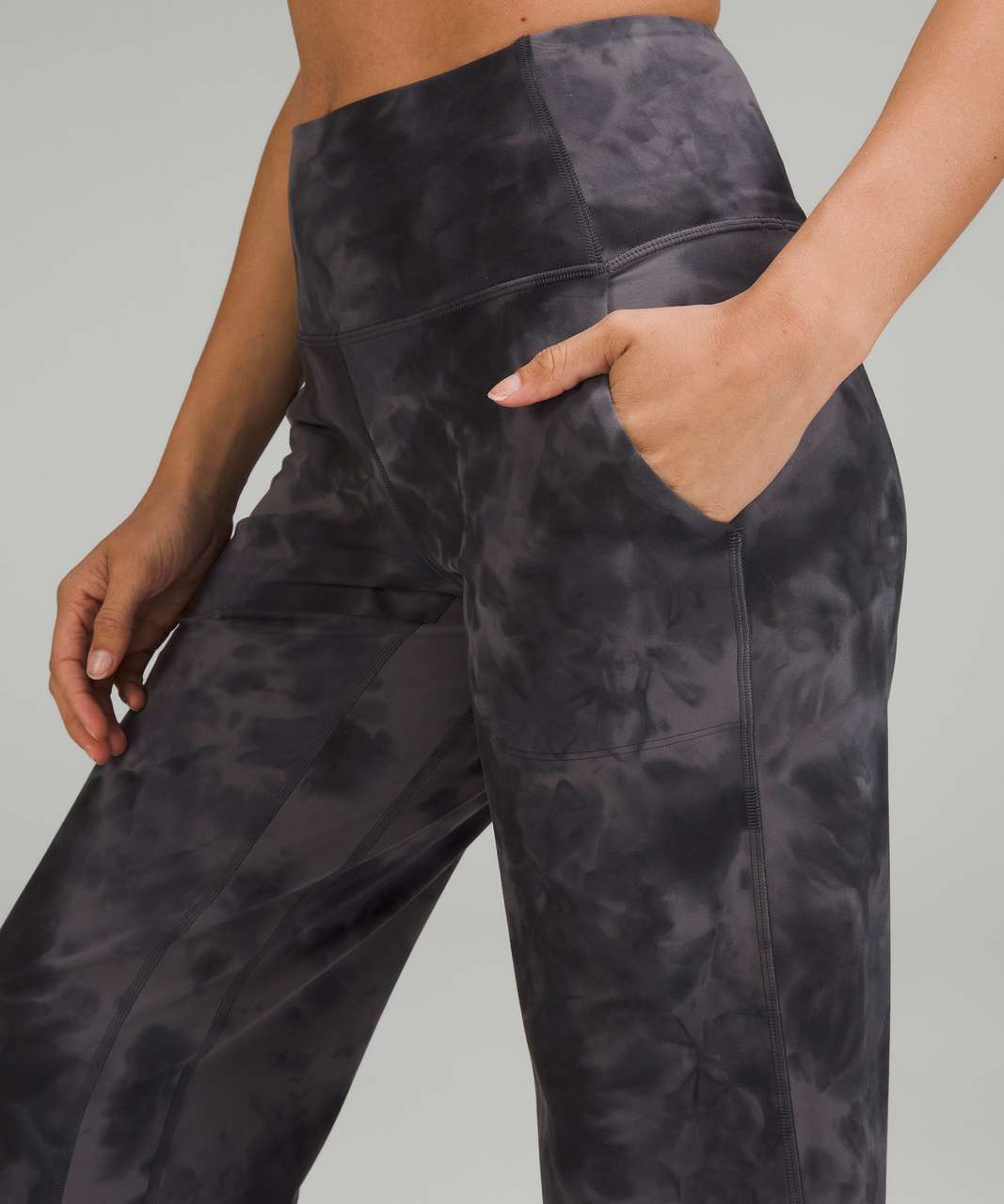 Lululemon Align High-Rise Wide Leg Crop 23 - Diamond Dye Pitch Grey  Graphite Grey - lulu fanatics