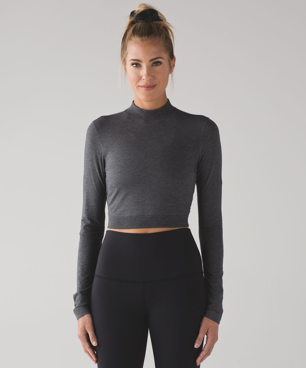 Lululemon Kitsilano Mock Long Sleeve - Heathered Pitch Grey