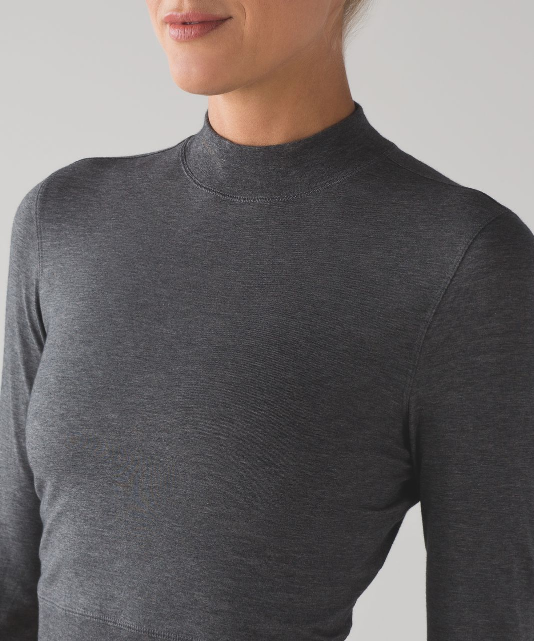 Lululemon Kitsilano Turtleneck Rib Dress - Heathered Black - lulu fanatics