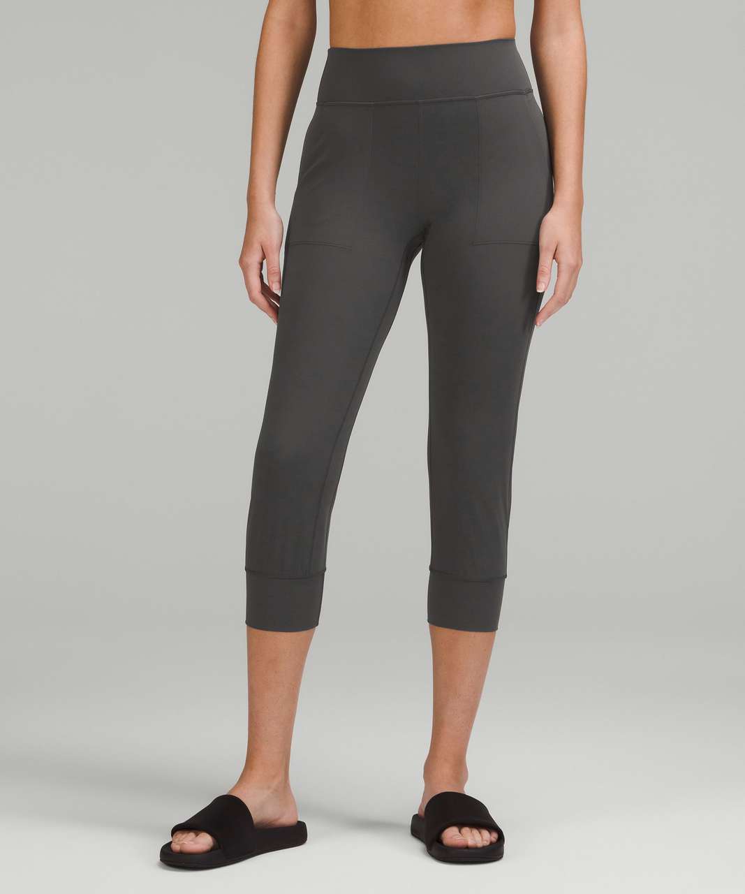 Lululemon Align High Rise Crop with Pockets 23 - Graphite Grey - lulu  fanatics