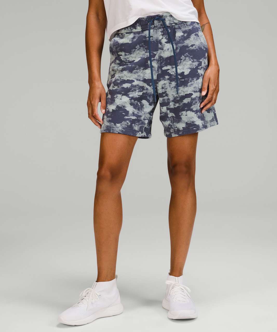 Lululemon Loungeful High-Rise Short 7" - Heritage Camo Wash WP Blue Multi