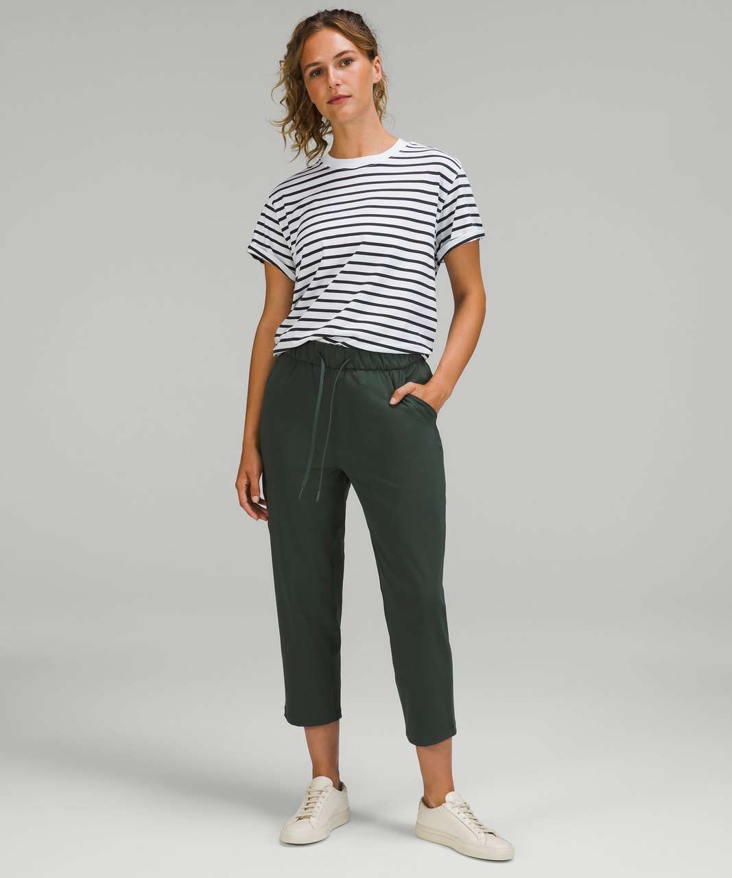 Lululemon Wunder Train High-Rise Crop 21 - Smoked Spruce - lulu fanatics