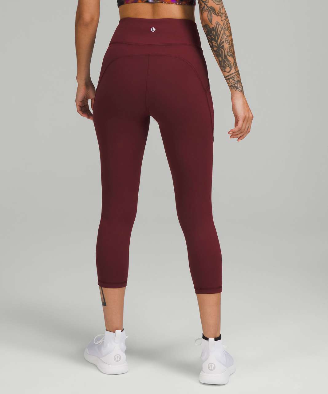 Lululemon Invigorate High-Rise Crop 23" - Red Merlot