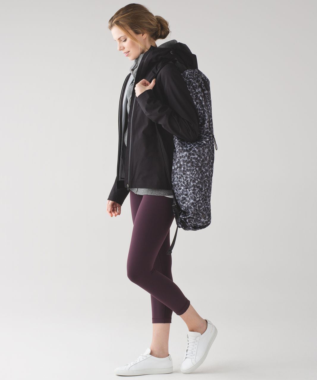 Lululemon The Yoga Bag - Plume White Black