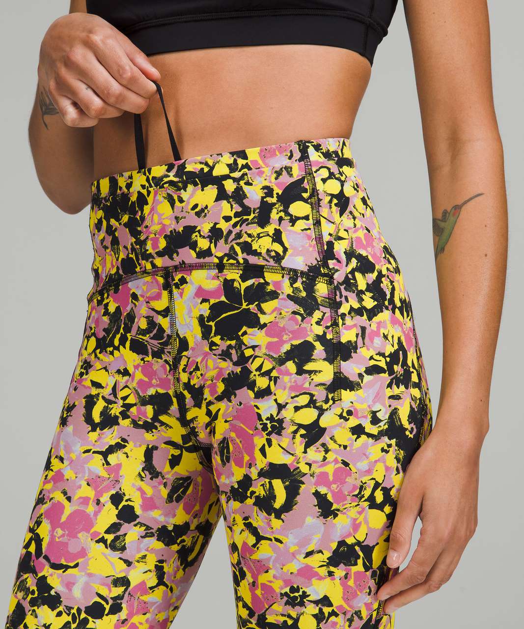 Lululemon Swift Speed High-Rise Tight 25" - Inflect Floral Highlight Yellow Multi