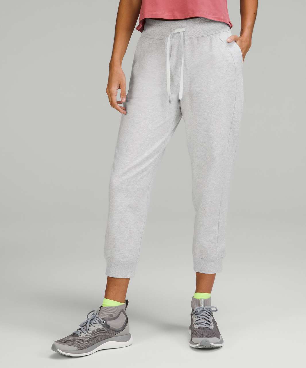 Lululemon Scuba High Rise Jogger-Heathered Lght Grey- Size 18/UK 22 New+tags