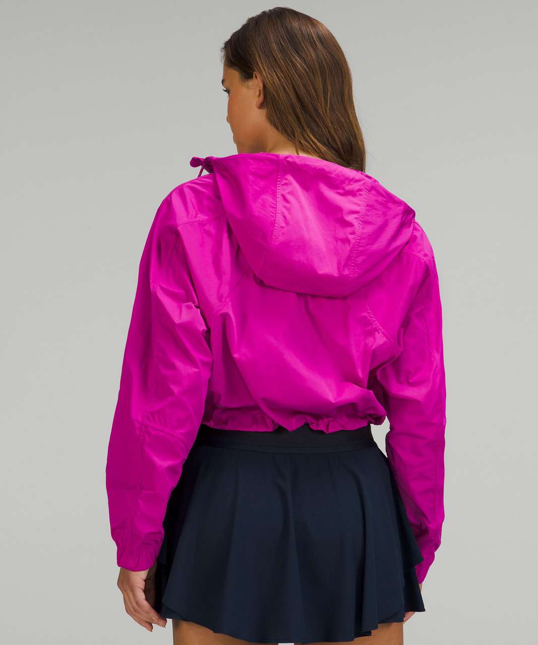 LULULEMON Womens Lightweight Water Resistant Cropped Jacket Coat Hot Pink  Size 4