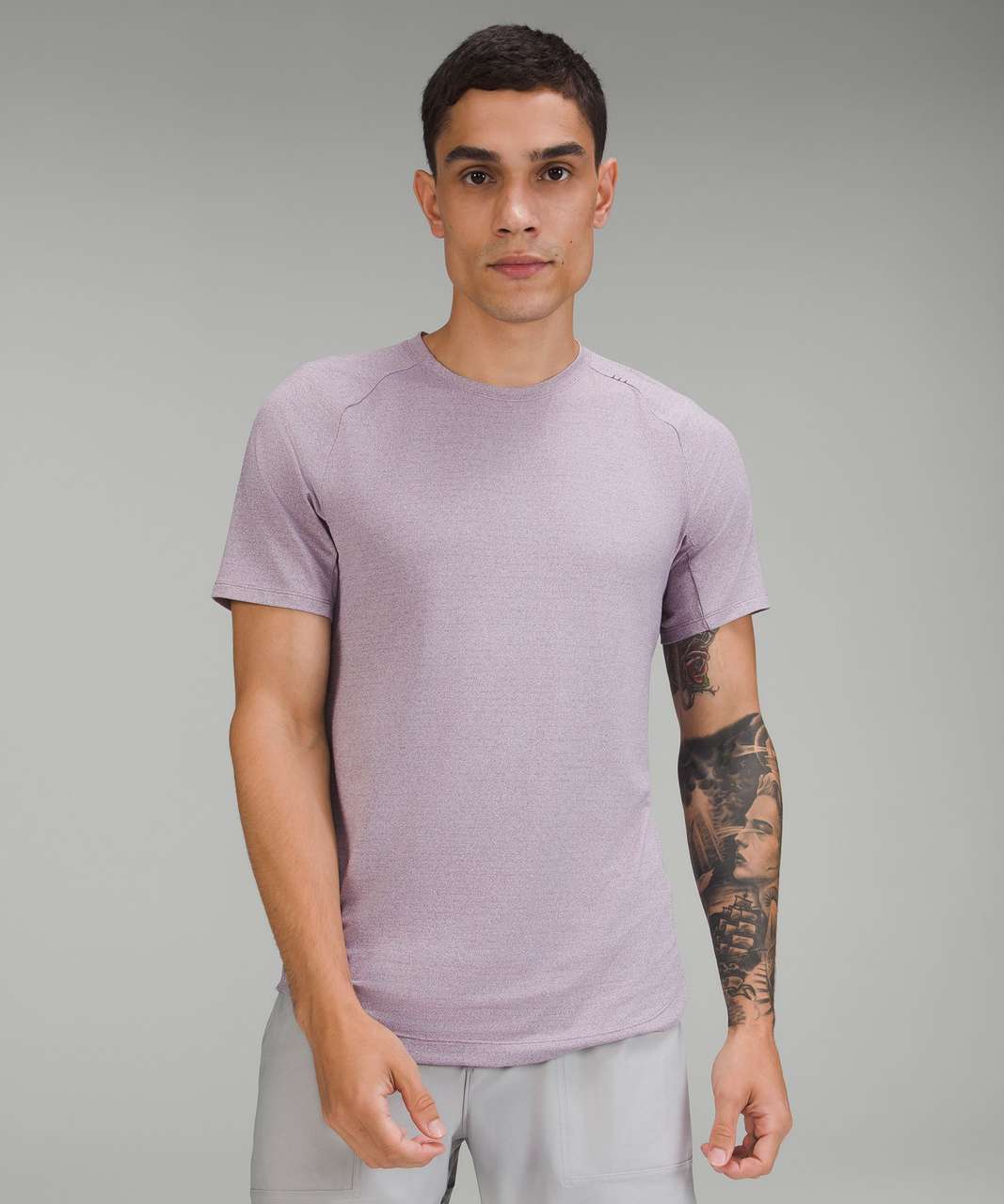 Lululemon Drysense Training Short Sleeve Shirt - Heathered Purple Ash