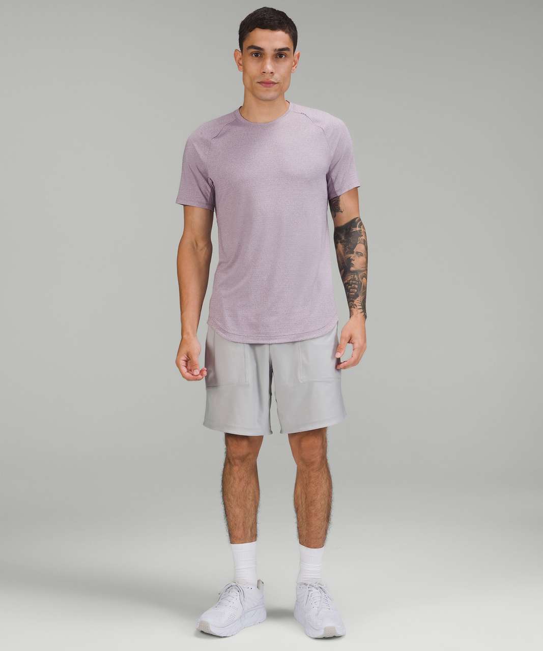 Lululemon Drysense Training Short Sleeve Shirt - Heathered Purple Ash