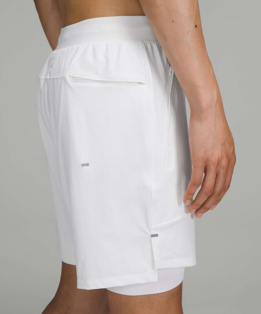 Lululemon License to Train Lined Short 7" - White