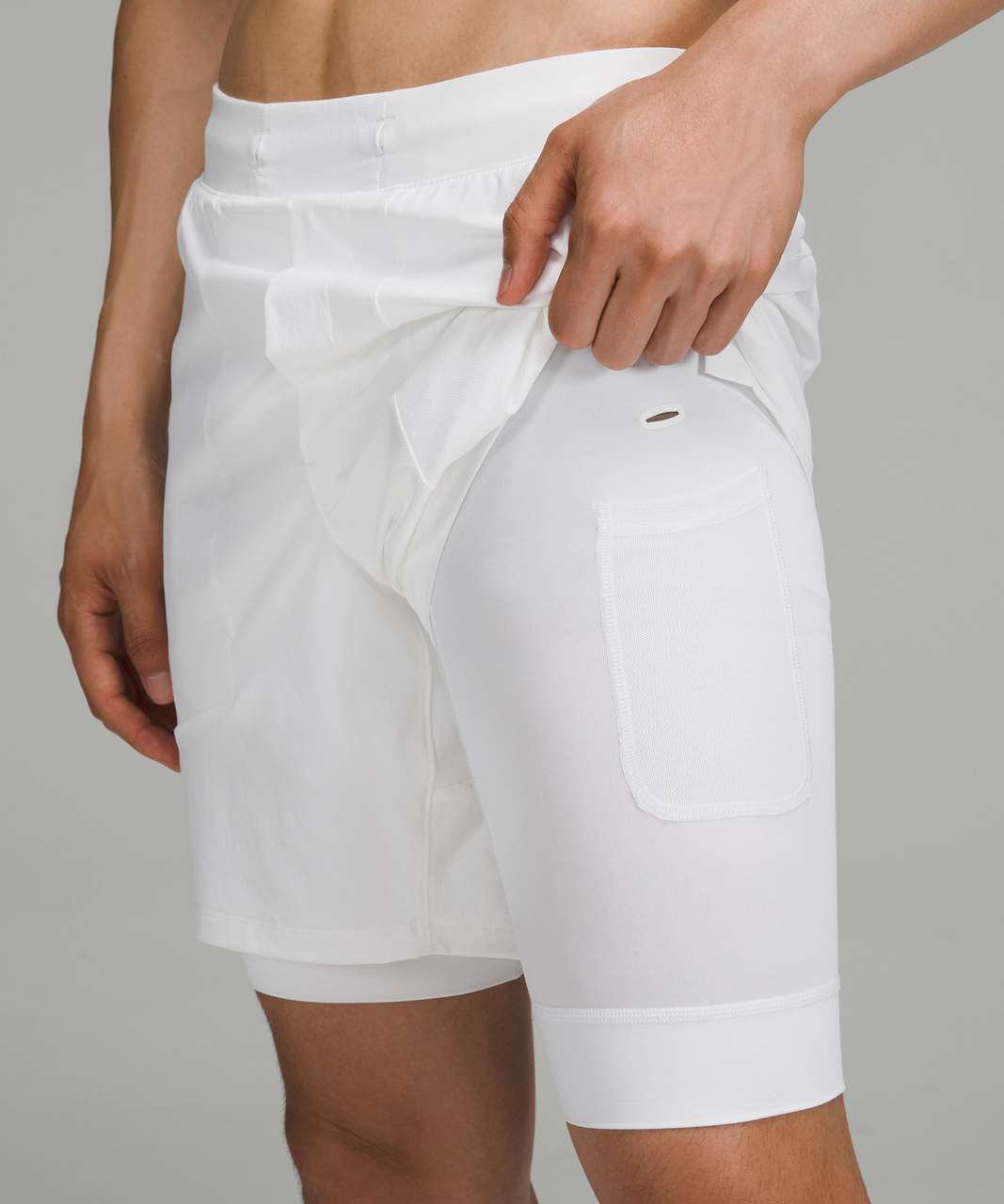 Lululemon License to Train Lined Short 7" - White