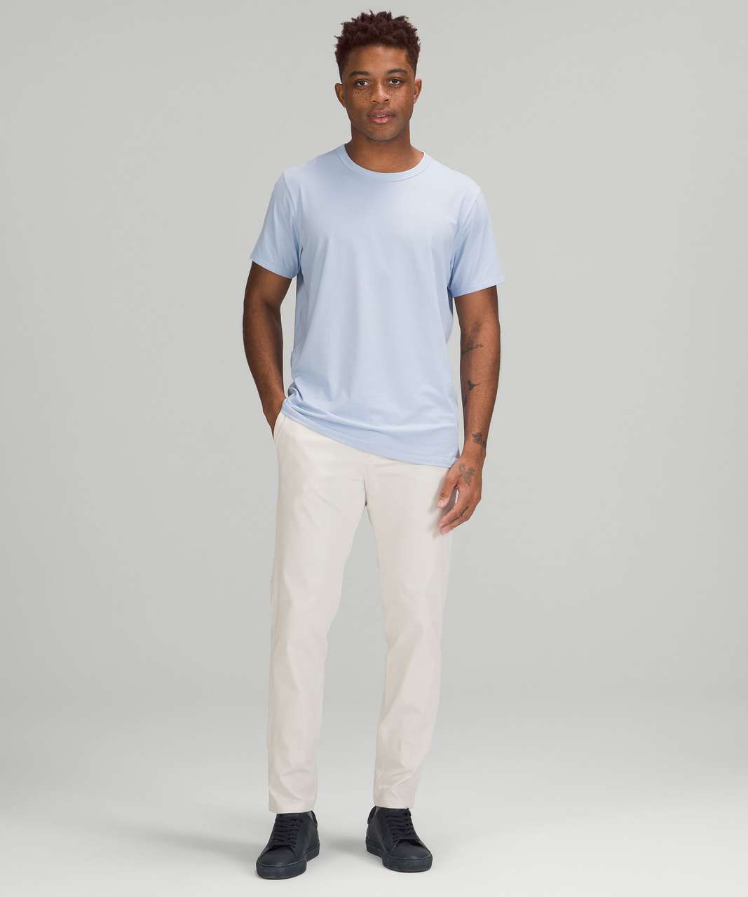 Lululemon Commission Pant Classic *Oxford 32 - Gull Grey / White - lulu  fanatics