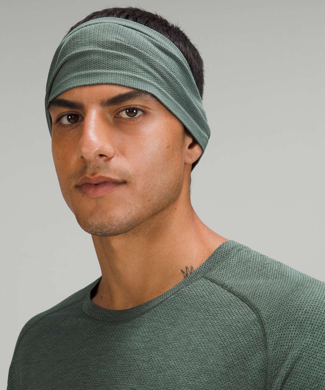 Lululemon Metal Vent Tech Headband - Smoked Spruce / Tidewater Teal