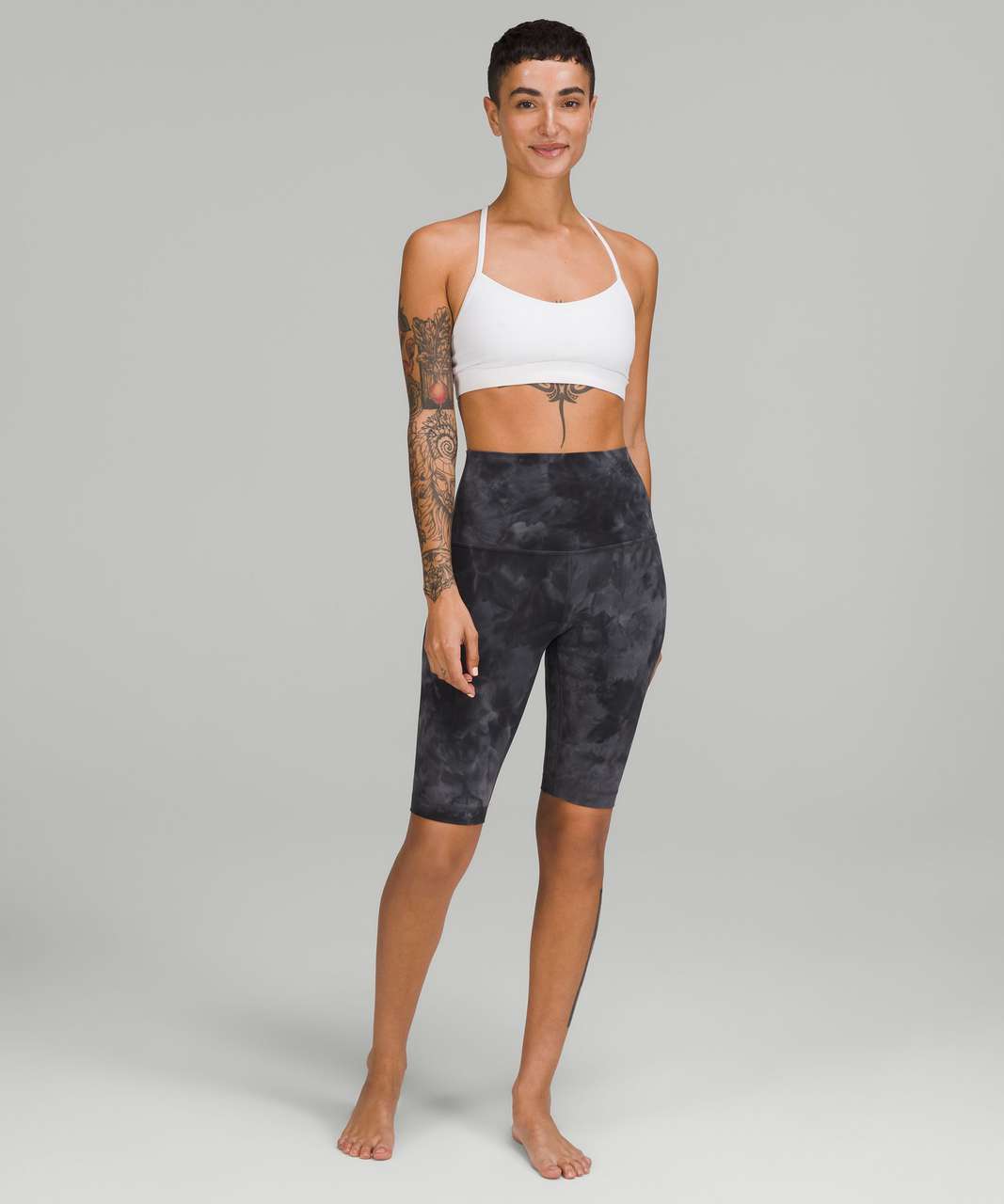 NEW Lululemon Align HR Short 8” Diamond Dye Graphite Grey, Size 4