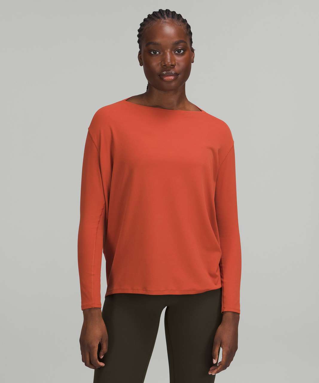 Lululemon Back in Action Long Sleeve Shirt *Nulu - Red Rock