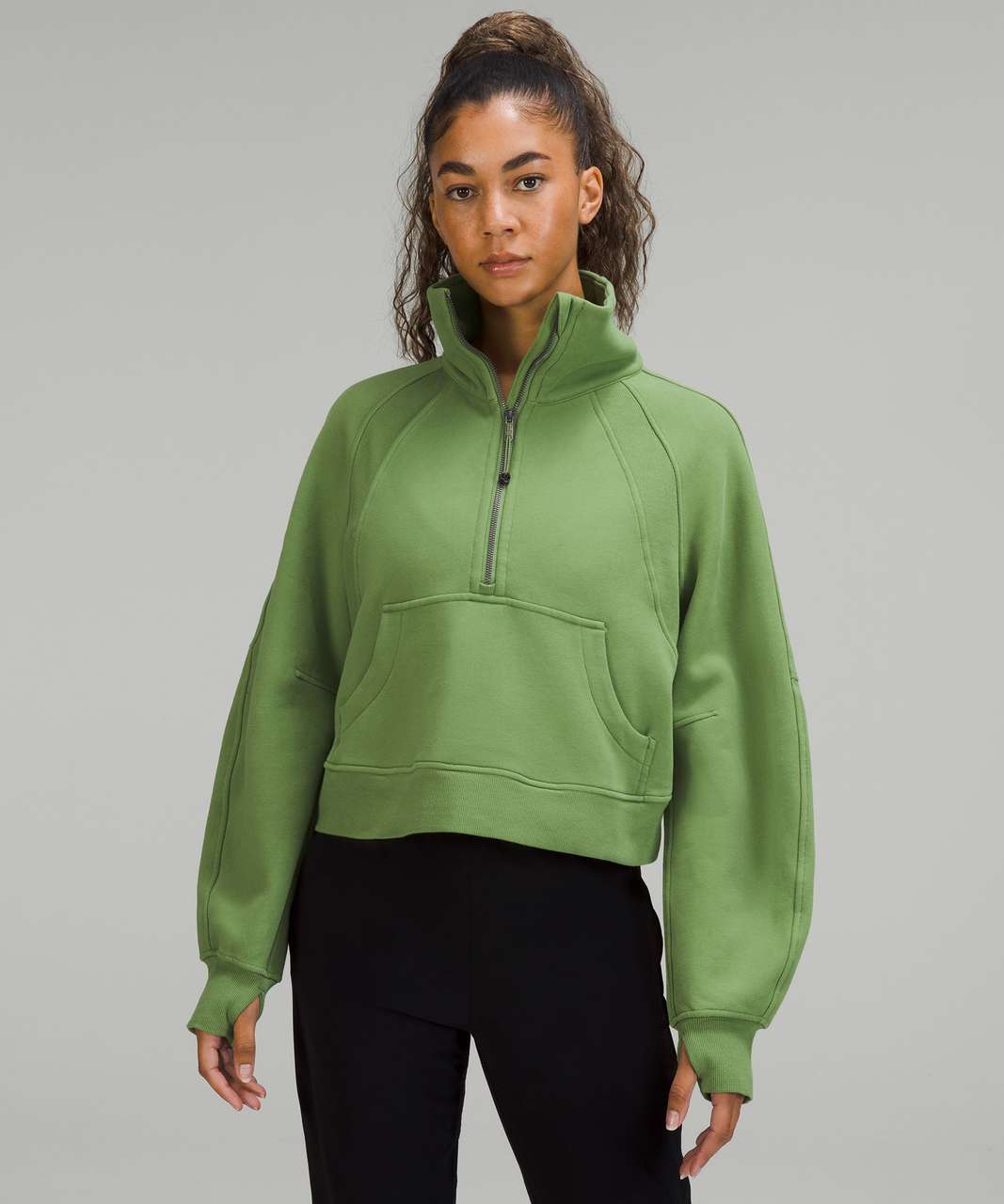 Lululemon Scuba Oversized Funnel Neck Half Zip - Mint Moment - lulu fanatics