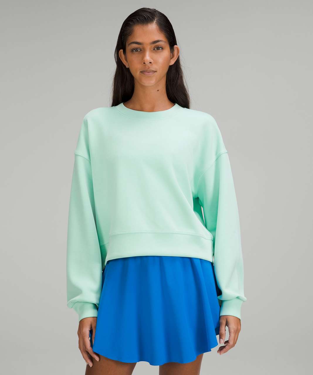 Lululemon Perfectly Oversized Cropped Crew *Softstreme - Wild Mint