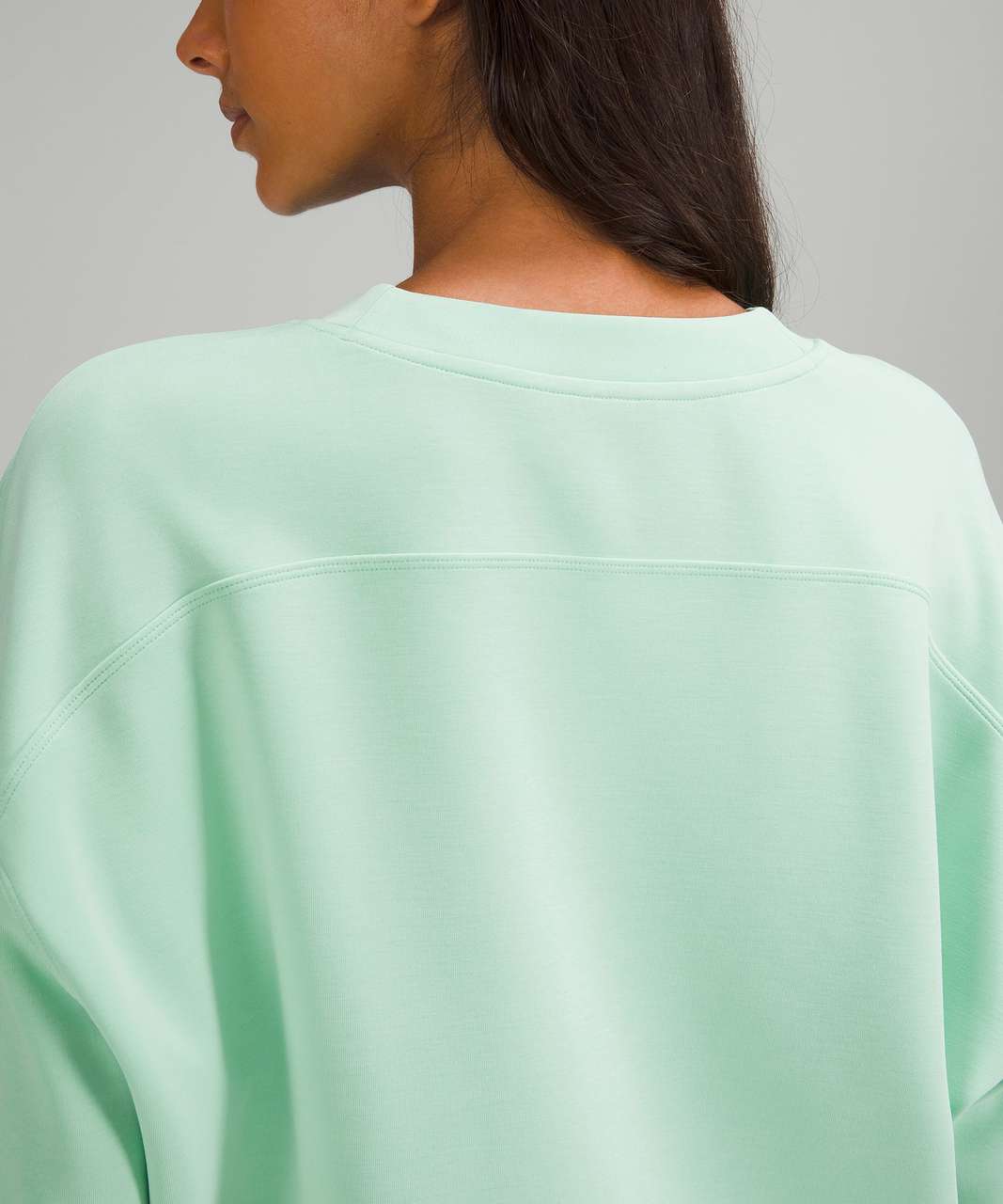 lululemon athletica, Tops, Lululemon Perfectly Oversized Crop Crew  Softstreme Size 6 Wild Mint Wldm Green