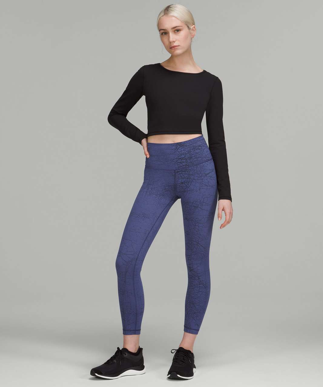 Lululemon Nulu Colour Block High-Rise Tight 25 Size 0 Black/Navy (CON205)  