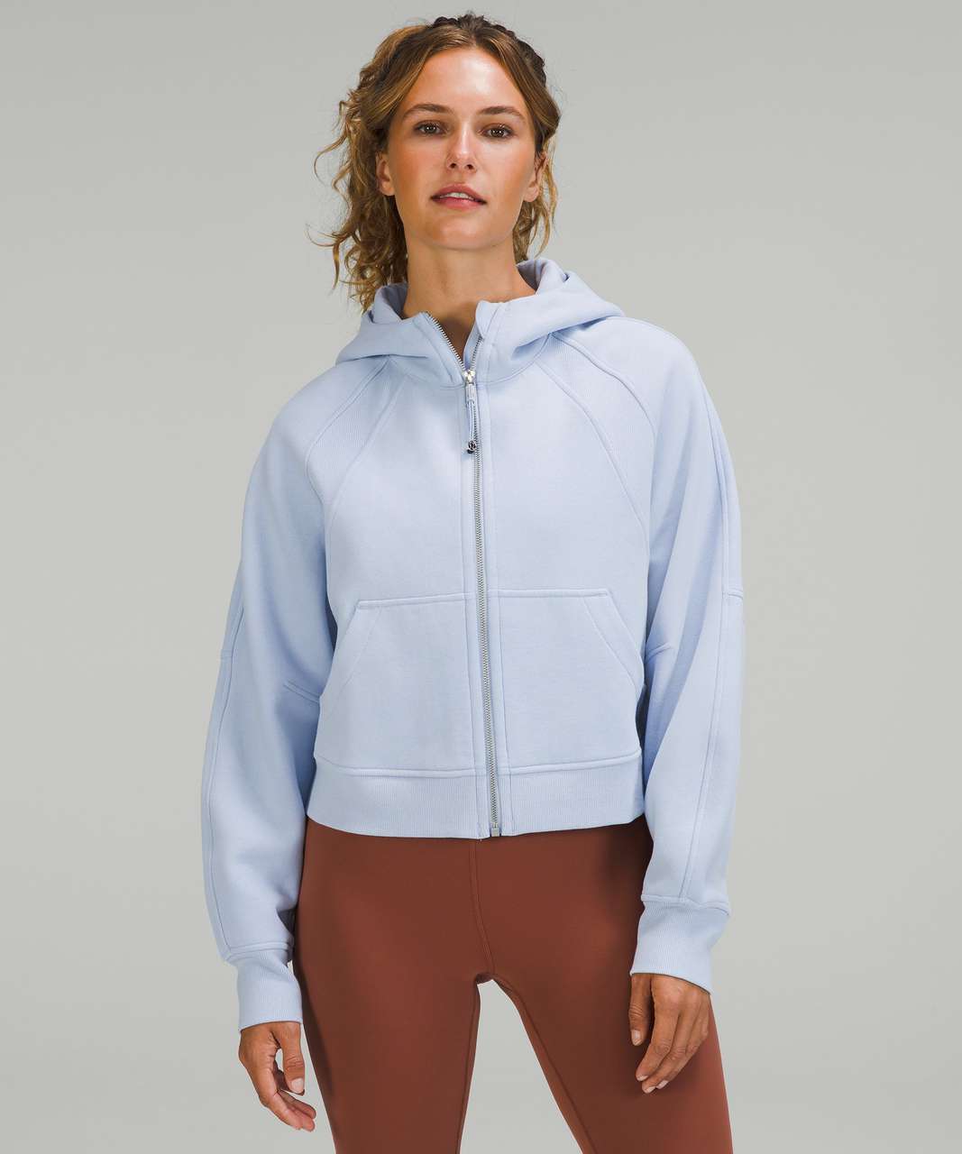 Lululemon Scuba Hoodie Jacket Full Zip Blue *Stained* Women's Size 6