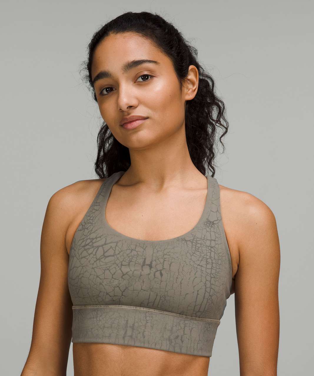 PL Lululemon Energy bra long line Ice wash asphalt grey, Women's