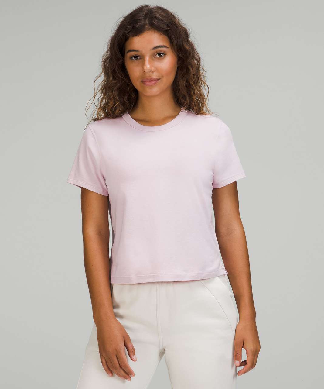 Lululemon Classic-Fit Cotton-Blend T-Shirt - Pink Peony - lulu fanatics