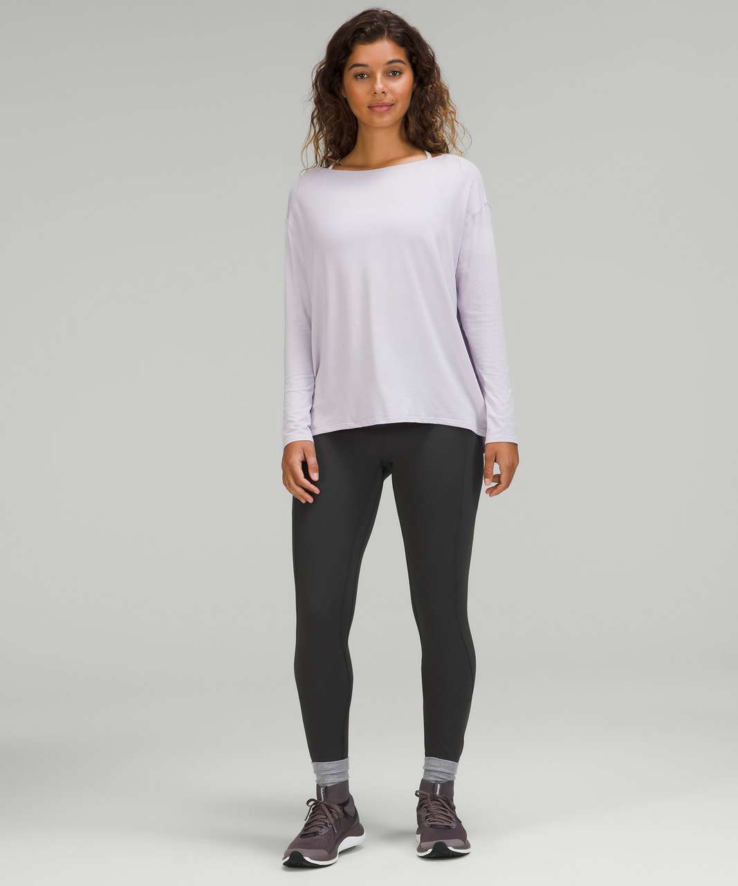 Lululemon Back in Action Long Sleeve Shirt - Faint Lavender - lulu fanatics