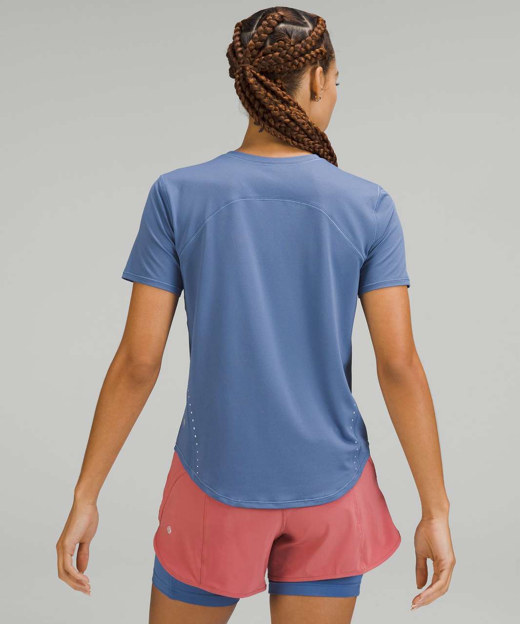 Lululemon High Neck Running and Training T-Shirt - Symphony Blue - lulu  fanatics