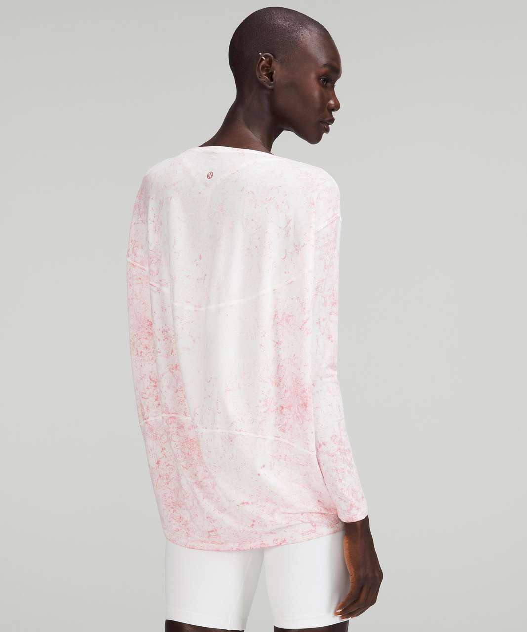 Lululemon Back in Action Long Sleeve Shirt *Vitasea - Cirrus Wash White Pink Peony Brier Rose