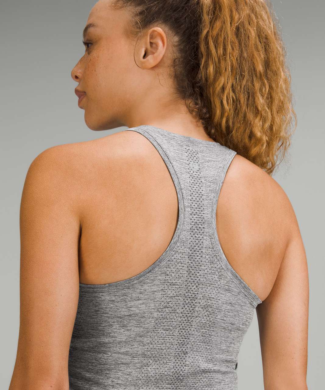 Lululemon Swiftly Tech High-Neck Tank Top 2.0 *Race Length - Slate / White