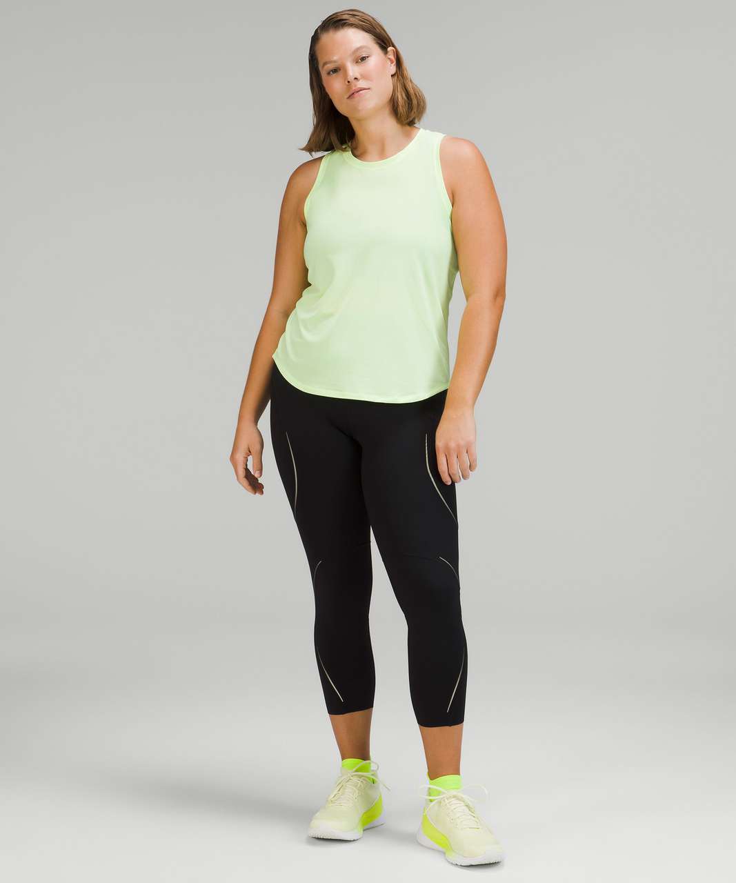 Lululemon Energy Tank Top - Wasabi / Faded Zap / Golden Sand - lulu fanatics