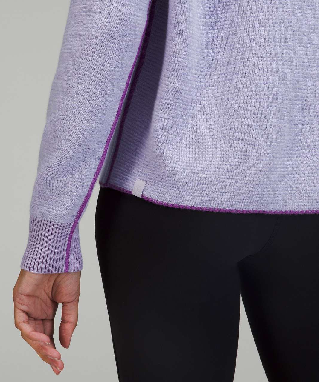 Lululemon Reversible Double-Knit Crew Neck Sweater - Faint Lavender / Moonlit Magenta