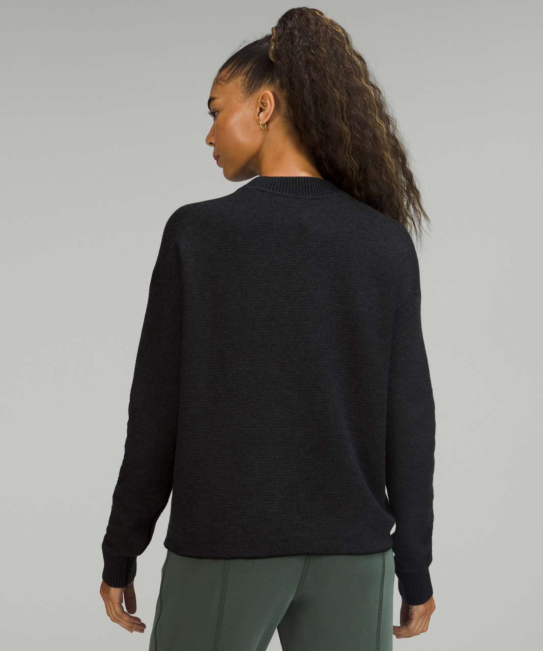 Lululemon Reversible Double-Knit Crew Neck Sweater - Graphite Grey