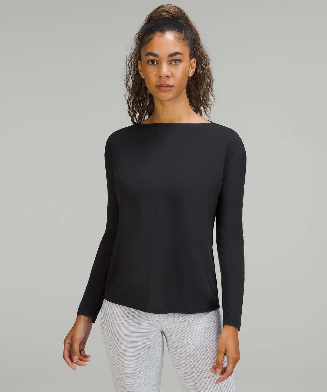 Lululemon Modal-Blend Open-Back Long Sleeve Shirt - Black - lulu