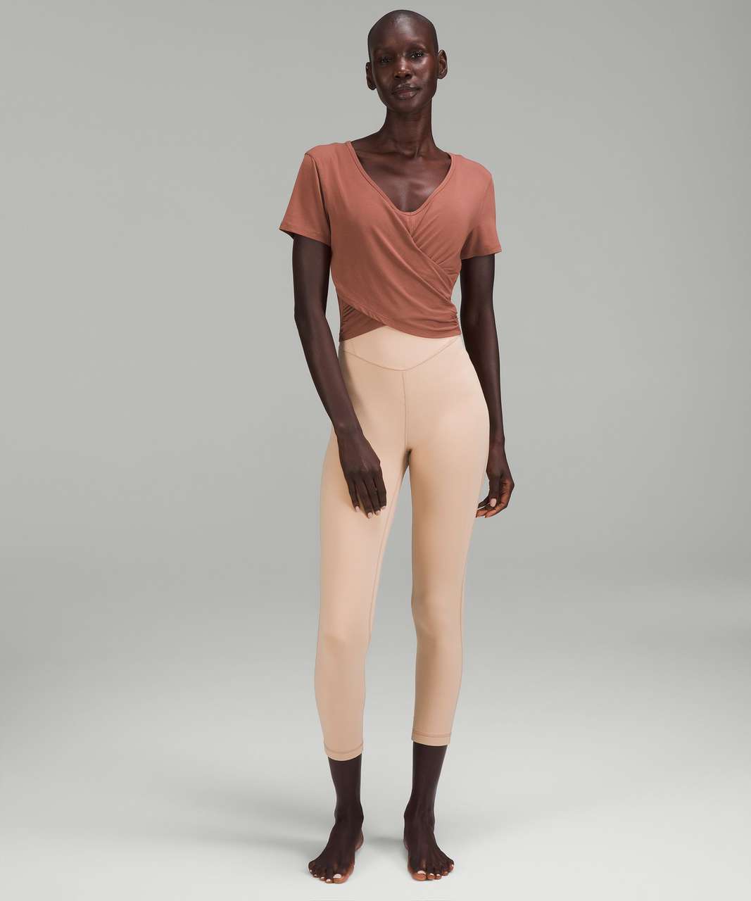 Lululemon Modal-Blend Yoga Short Sleeve Shirt - Ancient Copper