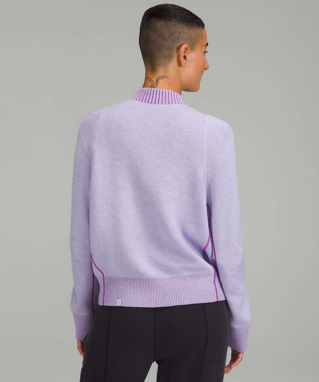 Lululemon Reversible Double-Knit Zip-Up Sweater - Faint Lavender / Moonlit Magenta