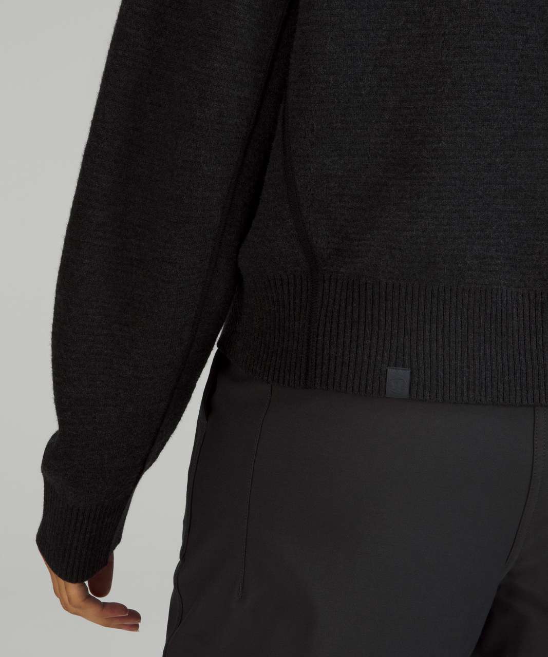 Lululemon Reversible Double-Knit Crew Neck Sweater - Graphite Grey / Black  - lulu fanatics