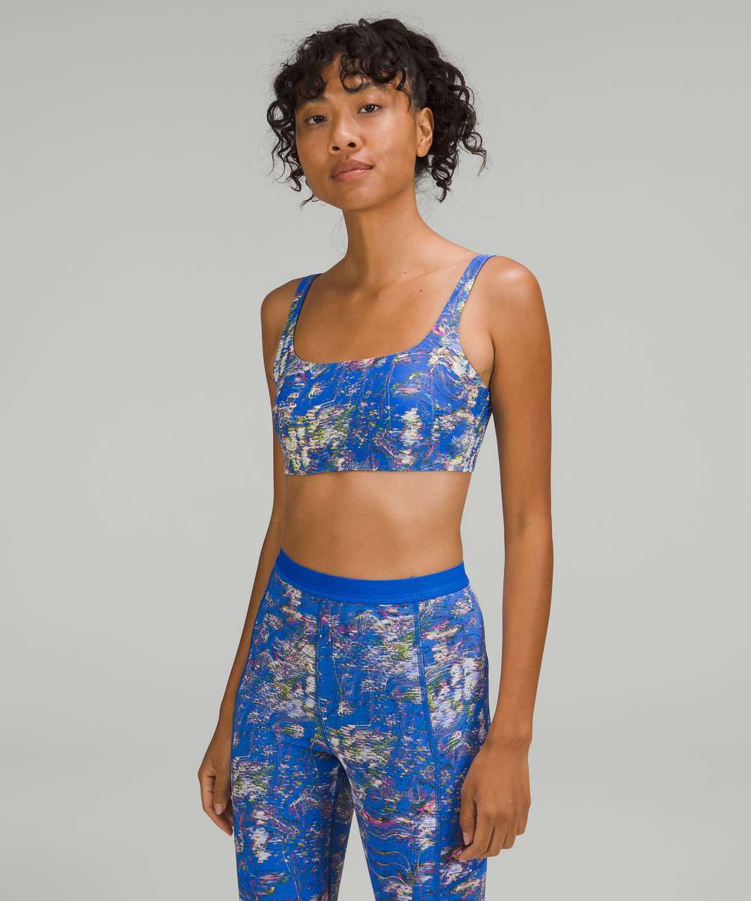 Lululemon Waterside Square-Neck One-Piece Swimsuit *B/C Cup, Medium Bum  Coverage - Speed Floral Wild Bluebell Multi - lulu fanatics