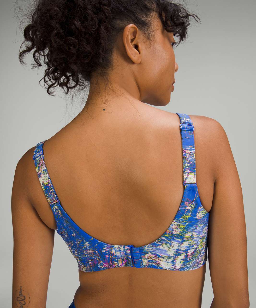 Lululemon Waterside Square-Neck Swim Top *B/C Cup - Speed Floral Wild Bluebell Multi