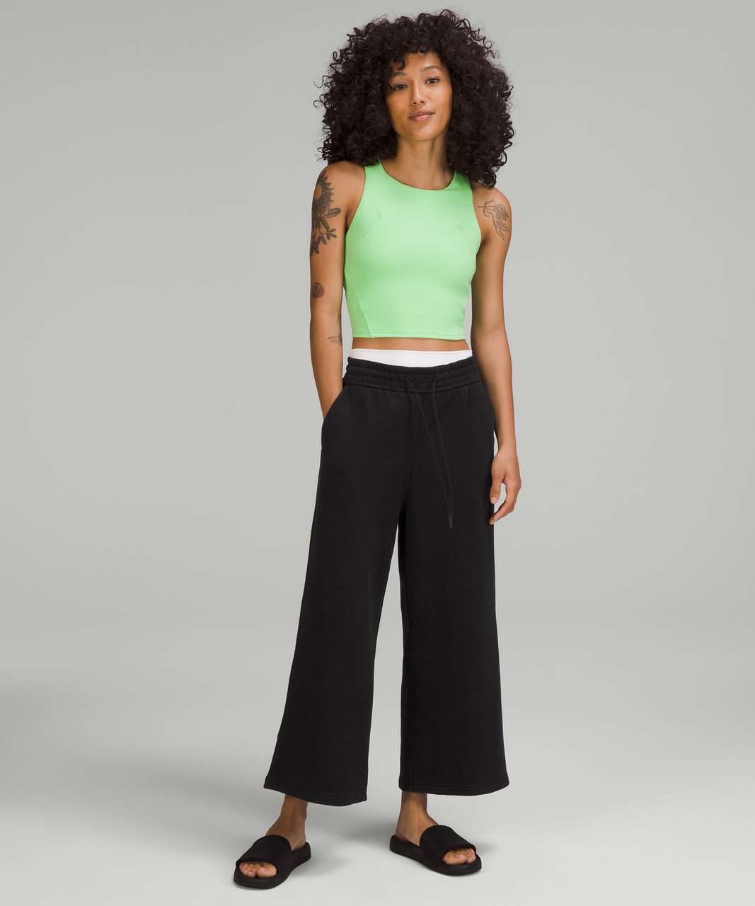 Lululemon Wrap Front Wide-Leg High Rise Crop 24 - Black - lulu