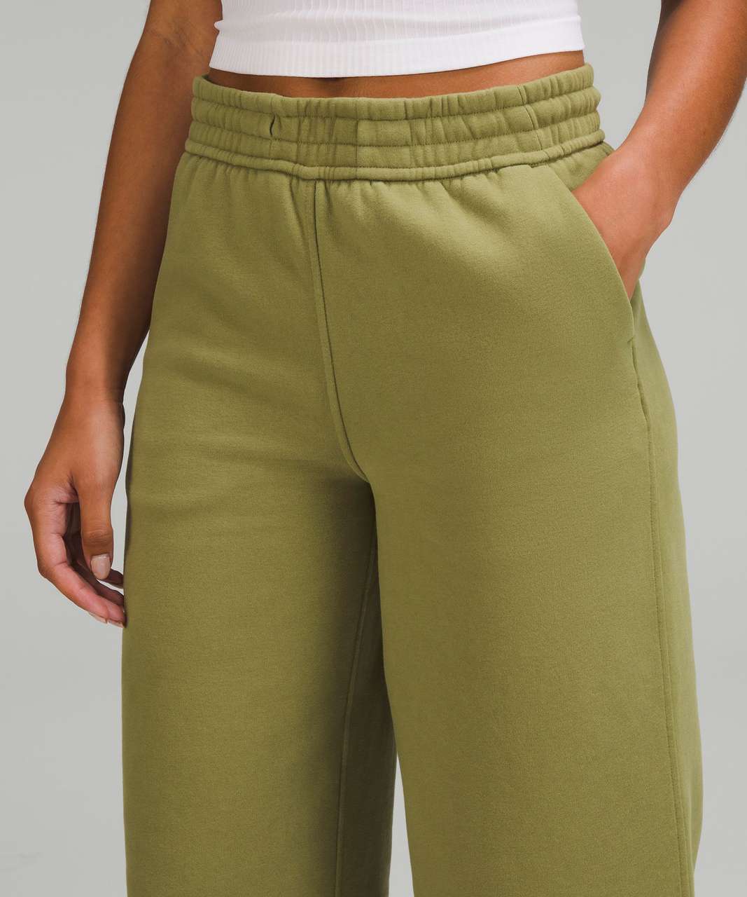 Lululemon Loungeful High-Rise Wide Leg Crop - Bronze Green