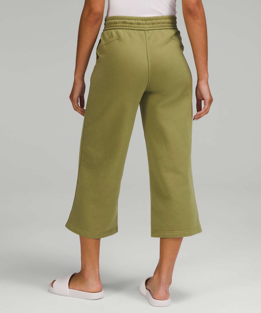 Lululemon Loungeful High Rise Wide Leg Crop Bronze Green lulu