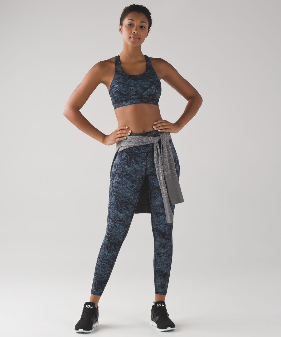 Lululemon Energy Bra (Nulux) - Fairisle Multi Black - lulu fanatics