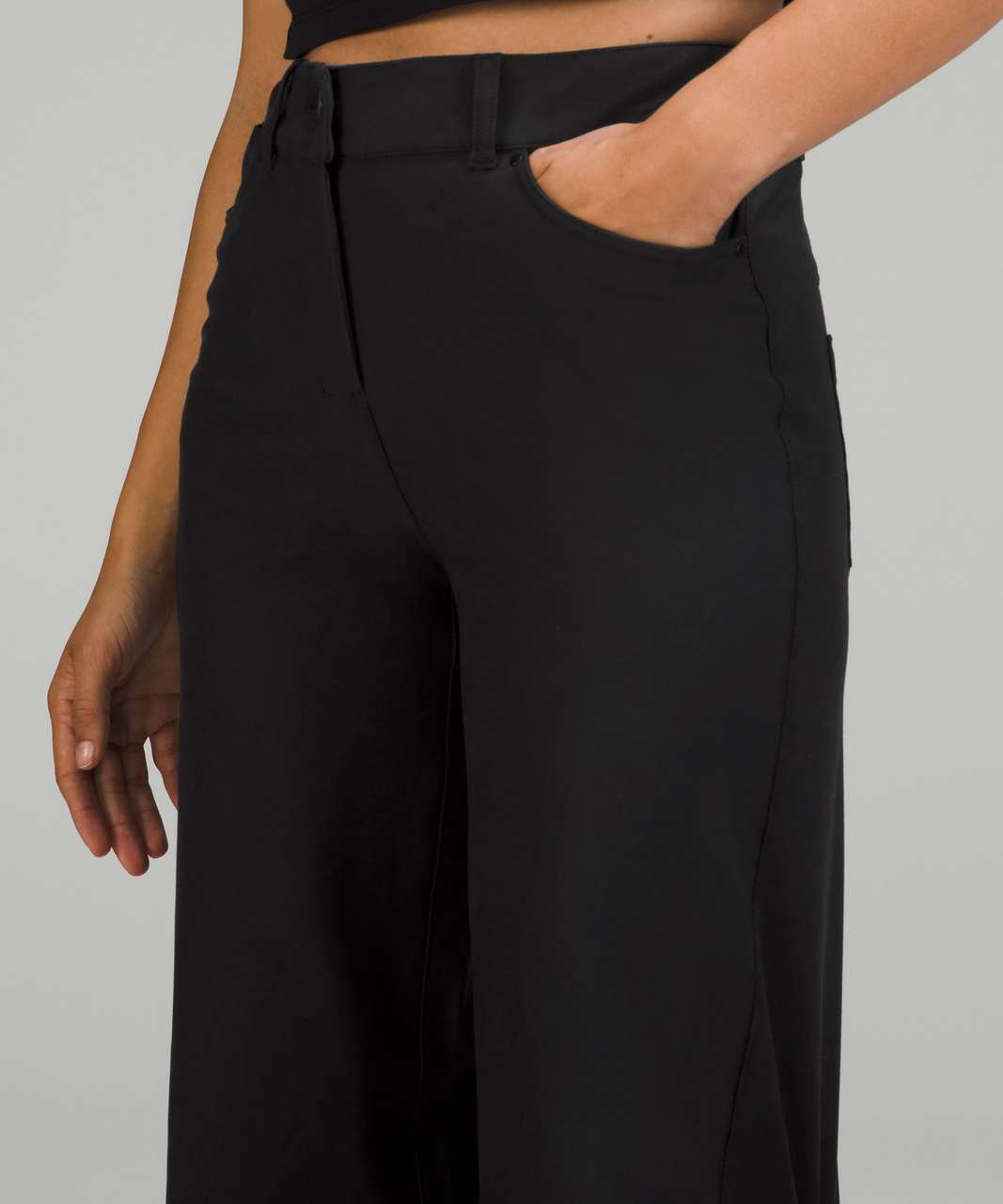 Lululemon City Sleek 5 Pocket Wide-Leg High-Rise Pant *Light Utilitech -  Black - lulu fanatics