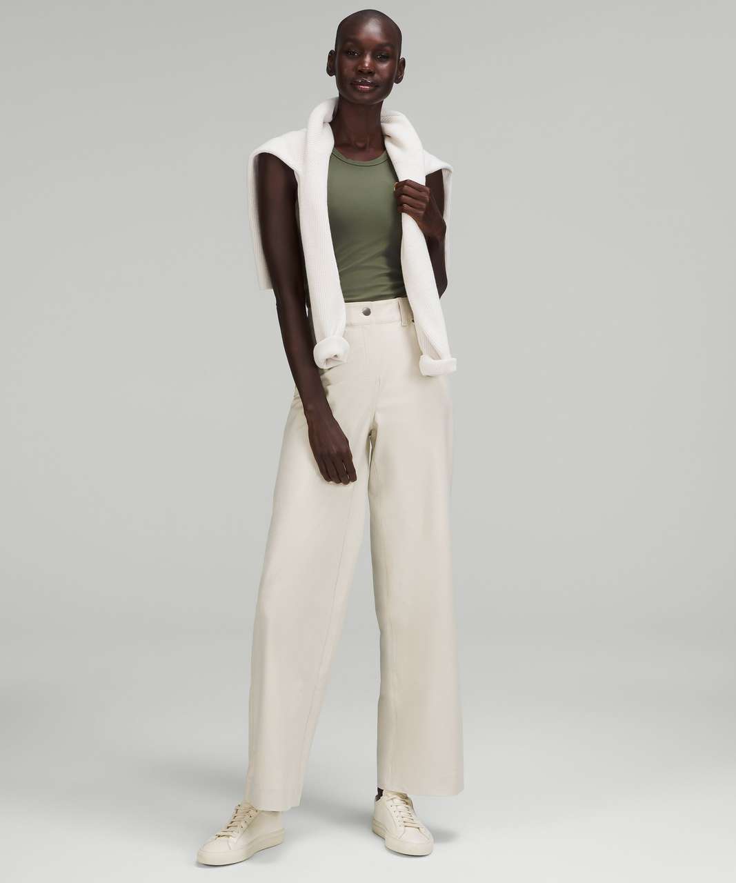 DOWNTOWN WIDE LEG PANT WHITE