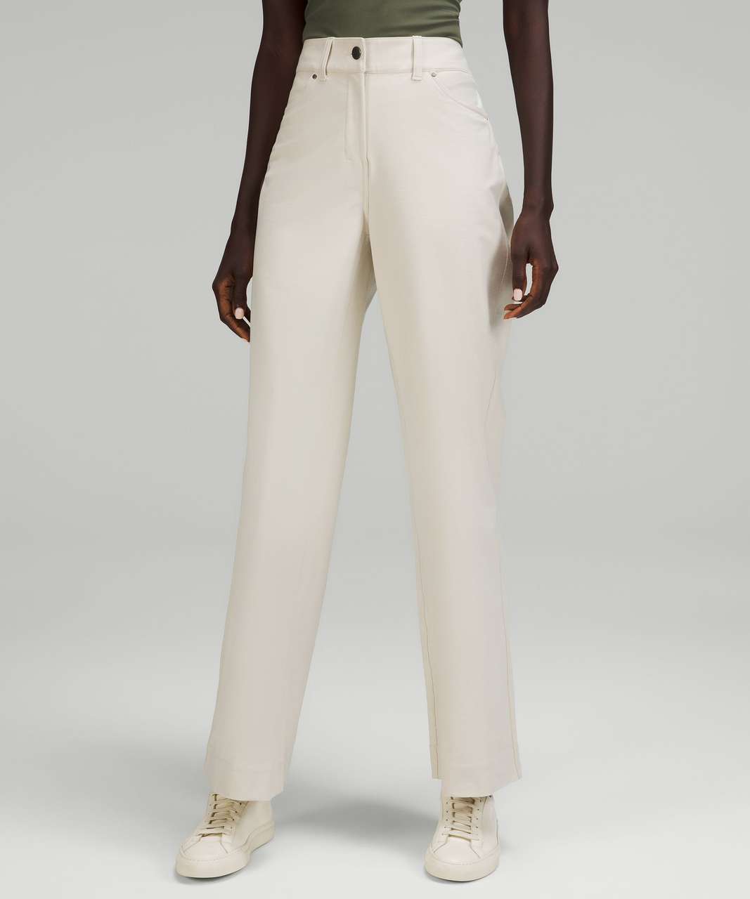 Lululemon City Sleek 5 Pocket Wide-Leg High-Rise Pant *Light Utilitech - Natural Ivory