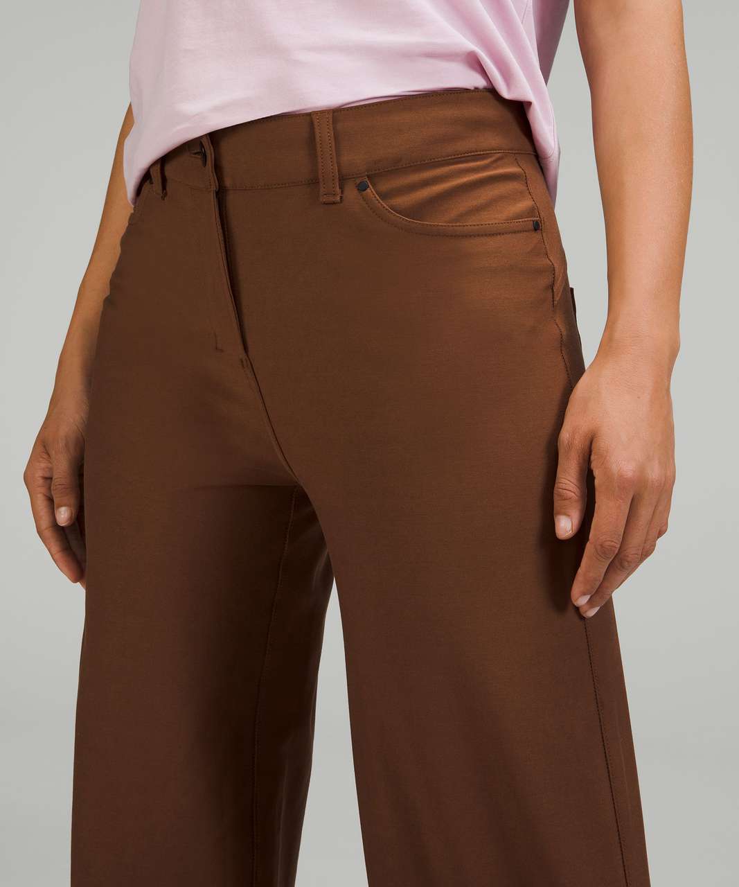 Lululemon City Sleek 5 Pocket Wide-Leg High-Rise Pant *Light Utilitech - Roasted Brown