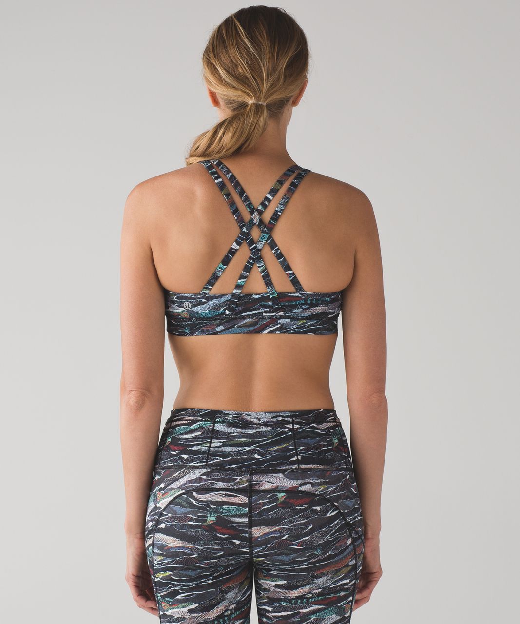 Lululemon Energy Bra (Nulux) - Mini Sweatr Multi Black