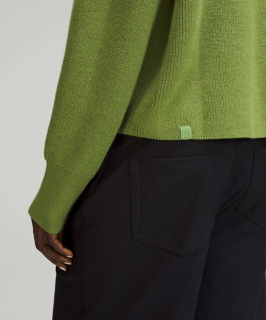 Lululemon Merino Wool-Blend Ribbed Turtleneck Sweater - Green Foliage