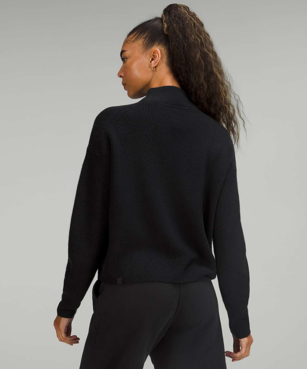 Lululemon Merino Wool-Blend Ribbed Turtleneck Sweater - Black